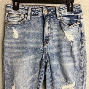 Judy Blue Jeans Boyfriend Fit Sz. 7/28 Boho Distressed Women's Denim Relaxed Fit